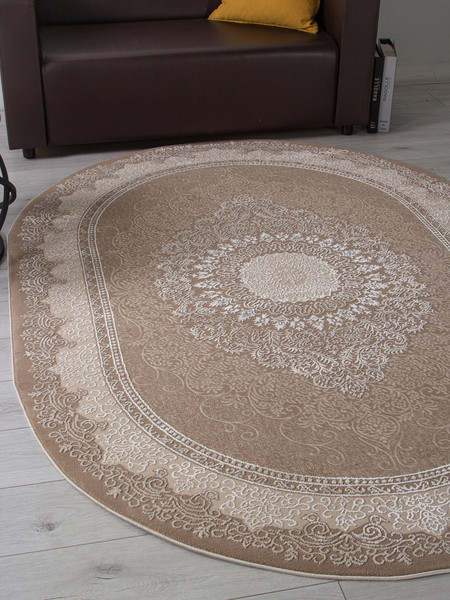 Изображение товара Ковер Karmen Hali Armina 04076A BROWN / BROWN OVAL (1.6x2.3)