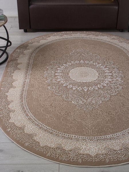 Изображение товара Ковер Karmen Hali Armina 04076A BROWN / BROWN OVAL (1.6x2.3)