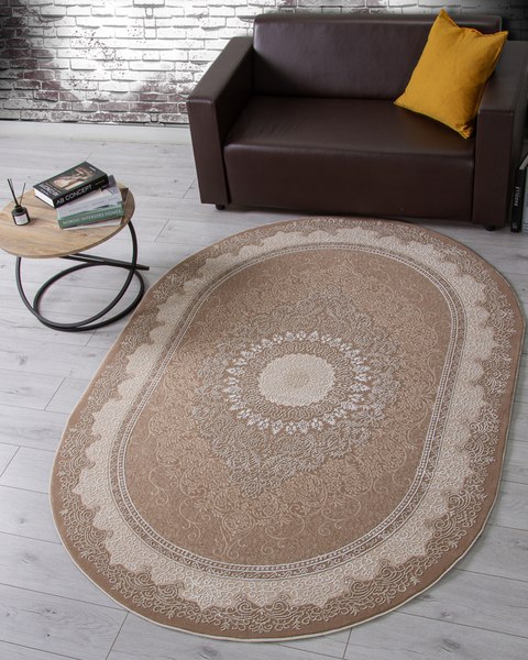 Изображение товара Ковер Karmen Hali Armina 04076A BROWN / BROWN OVAL (1.6x2.3)