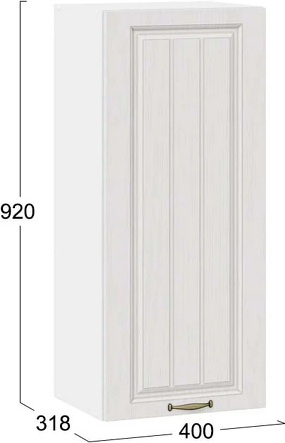 Изображение товара Шкаф навесной для кухни ТриЯ Лина 1ВВ4 с одной дверью (белый/белый)