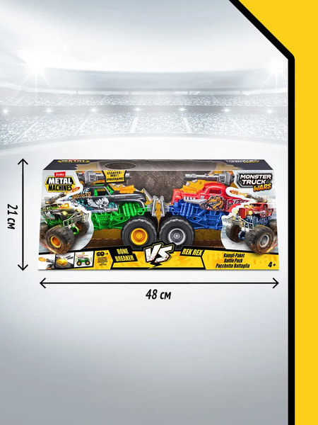 Изображение товара Набор игрушечных автомобилей Zuru Metal Machines. Два монстр-трака / 44157