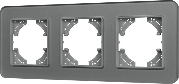Изображение товара Рамка для выключателей и розеток Arlight FRM-OMALI-SFGS-3-GR / 049714