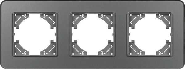 Изображение товара Рамка для выключателей и розеток Arlight FRM-OMALI-SFGS-3-GR / 049714