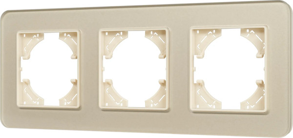Изображение товара Рамка для выключателей и розеток Arlight FRM-OMALI-SFGS-3-GD / 049715