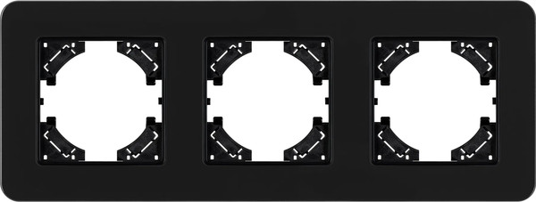Изображение товара Рамка для выключателей и розеток Arlight FRM-OMALI-SFGS-3-BK / 049713