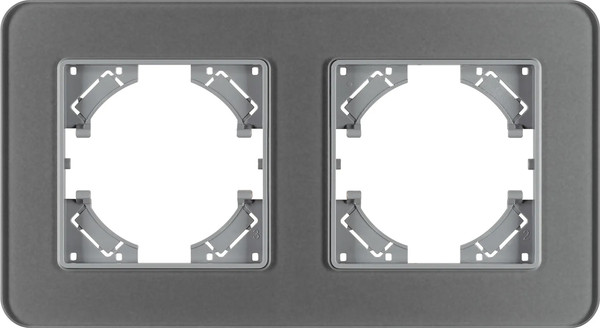 Изображение товара Рамка для выключателей и розеток Arlight FRM-OMALI-SFGS-2-GR / 049710