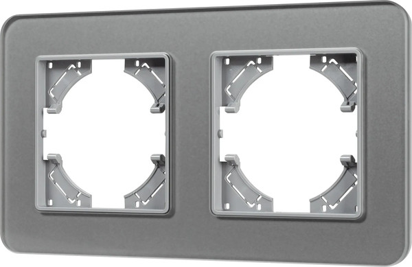 Изображение товара Рамка для выключателей и розеток Arlight FRM-OMALI-SFGS-2-GR / 049710