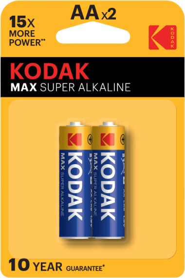 Изображение товара Комплект батареек Kodak МАХ LR6 2BL KAA-2 / 100004289