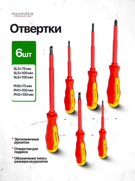 Изображение товара Набор отверток RockForce RF-2827