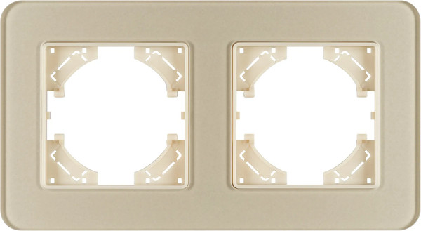 Изображение товара Рамка для выключателей и розеток Arlight FRM-OMALI-SFGS-2-GD / 049711
