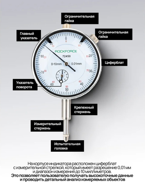 Изображение товара Индикатор часового типа RockForce RF-72450