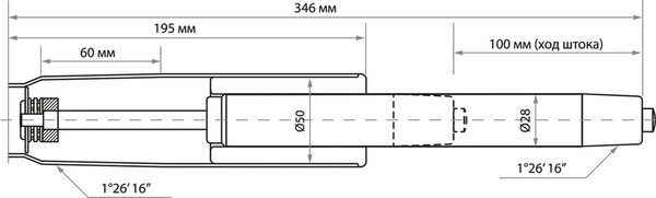 Изображение товара Газовый лифт мебельный Brabix A-100 / 533079 (белый)