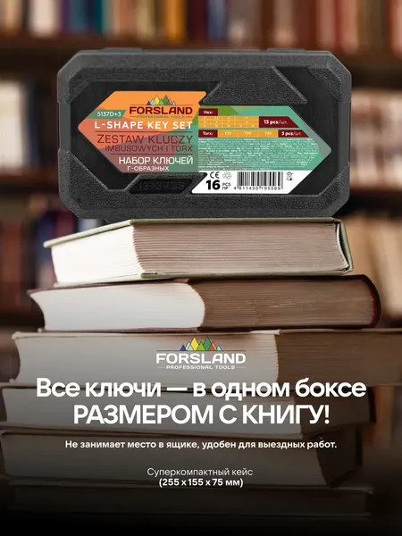 Изображение товара Набор ключей Forsland 5137D+3 (66148)