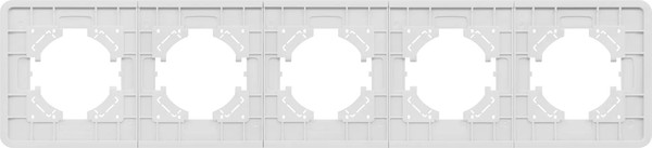 Изображение товара Рамка для выключателей и розеток Arlight FRM-OMALI-GS-5-WH / 049704