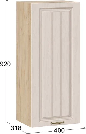 Изображение товара Шкаф навесной для кухни ТриЯ Лина 1ВВ4 с одной дверью (дуб крафт золотой/крем)