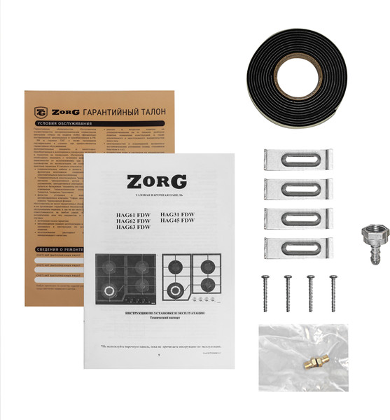 Изображение товара Газовая варочная панель ZORG HAG31 FDW BL