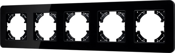 Изображение товара Рамка для выключателей и розеток Arlight FRM-OMALI-GS-5-BK / 049705