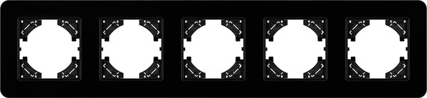 Изображение товара Рамка для выключателей и розеток Arlight FRM-OMALI-GS-5-BK / 049705
