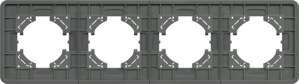 Изображение товара Рамка для выключателей и розеток Arlight FRM-OMALI-GS-4-GR / 049702