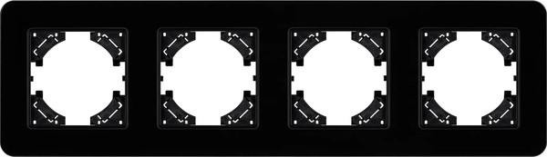 Изображение товара Рамка для выключателей и розеток Arlight FRM-OMALI-GS-4-BK / 049701