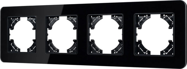 Изображение товара Рамка для выключателей и розеток Arlight FRM-OMALI-GS-4-BK / 049701