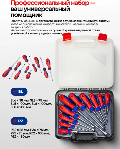 Изображение товара Набор отверток Yataforce YF-7010C (66044)