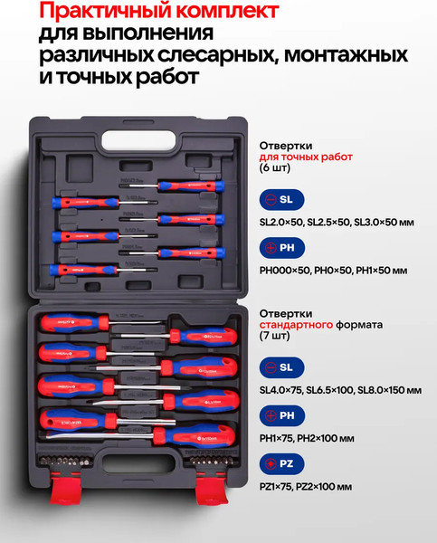 Изображение товара Набор отверток Yataforce YF-7032C (66046)