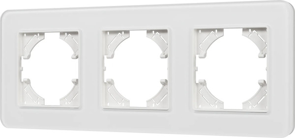 Изображение товара Рамка для выключателей и розеток Arlight FRM-OMALI-GS-3-WH / 049696