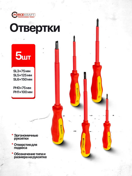 Изображение товара Набор отверток ForceKraft FK-2828 (65951)