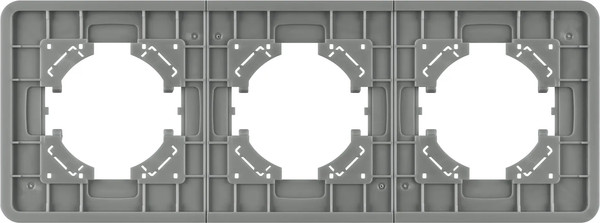 Изображение товара Рамка для выключателей и розеток Arlight FRM-OMALI-GS-3-GR / 049698
