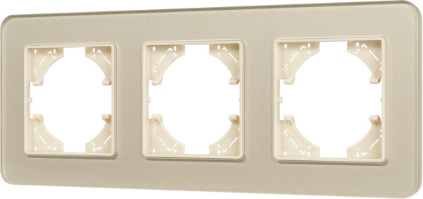 Изображение товара Рамка для выключателей и розеток Arlight FRM-OMALI-GS-3-GD / 049699