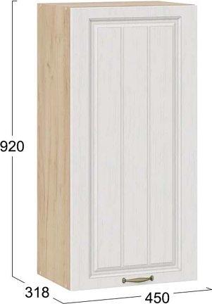 Изображение товара Шкаф навесной для кухни ТриЯ Лина 1ВВ45 с одной дверью (дуб крафт золотой/белый)