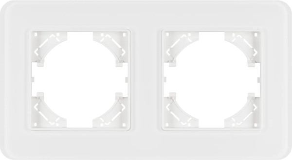 Изображение товара Рамка для выключателей и розеток Arlight FRM-OMALI-GS-2-WH / 049692