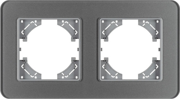 Изображение товара Рамка для выключателей и розеток Arlight FRM-OMALI-GS-2-GR / 049694