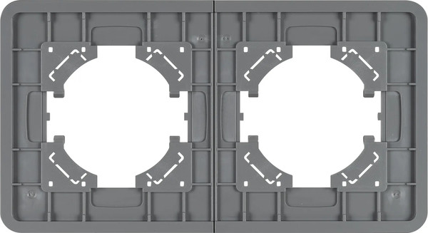 Изображение товара Рамка для выключателей и розеток Arlight FRM-OMALI-GS-2-GR / 049694