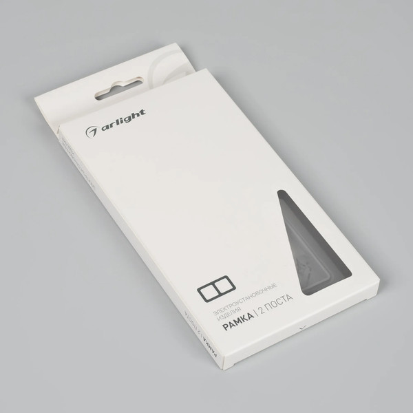 Изображение товара Рамка для выключателей и розеток Arlight FRM-OMALI-GS-2-GR / 049694