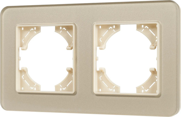 Изображение товара Рамка для выключателей и розеток Arlight FRM-OMALI-GS-2-GD / 049695
