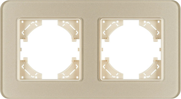 Изображение товара Рамка для выключателей и розеток Arlight FRM-OMALI-GS-2-GD / 049695