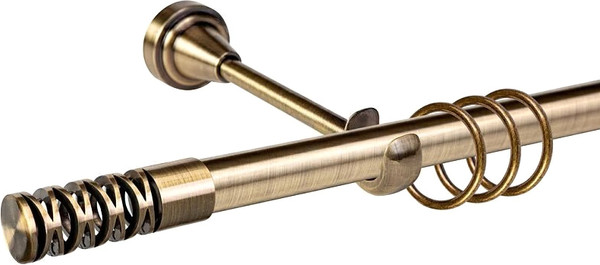 Изображение товара Карниз для штор АС ФОРОС Grace D19Г + наконечники Джуэл (2м, антик)