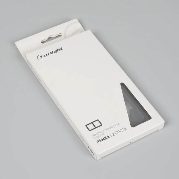 Изображение товара Рамка для выключателей и розеток Arlight FRM-OMALI-GS-2-BK / 049693