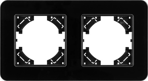 Изображение товара Рамка для выключателей и розеток Arlight FRM-OMALI-GS-2-BK / 049693