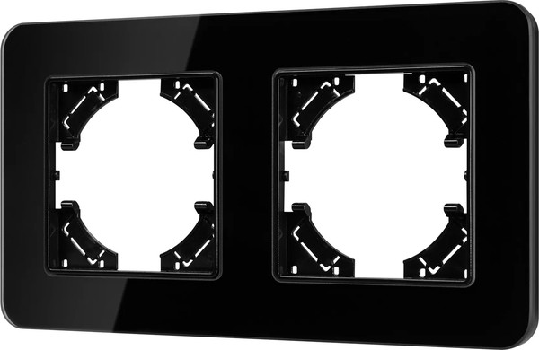 Изображение товара Рамка для выключателей и розеток Arlight FRM-OMALI-GS-2-BK / 049693