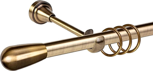 Изображение товара Карниз для штор АС ФОРОС Grace D19Г + наконечники Белла (2м, антик)