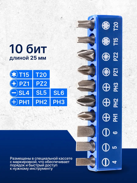 Изображение товара Набор бит Forsage С гибким валом / F-7012S