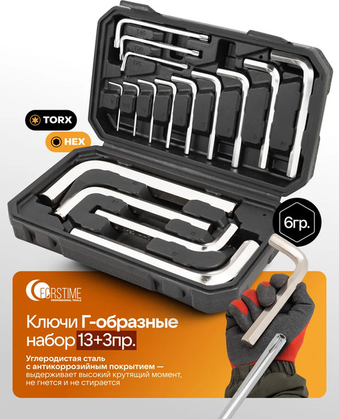 Изображение товара Набор ключей Forstime FT-5137D+3