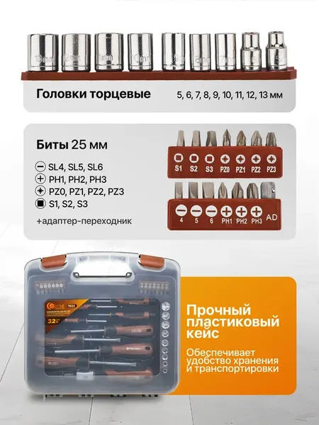 Изображение товара Набор отверток Forstime FT-7032 (65982)