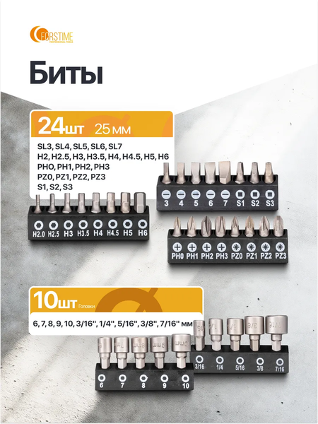 Изображение товара Набор отверток Forstime FT-7061 (65987)
