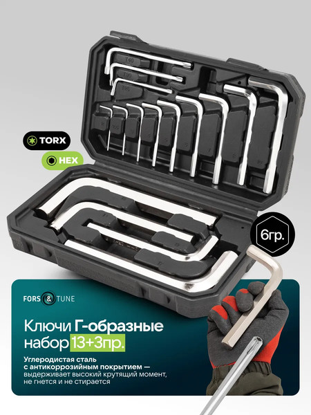 Изображение товара Набор ключей FORSandTUNE 5137D+3 (66147)