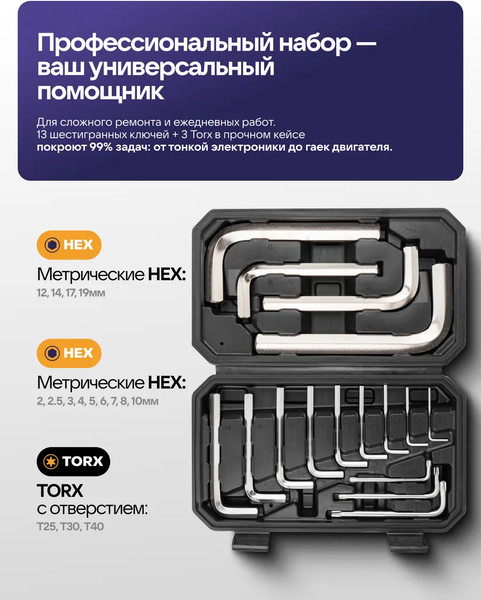 Изображение товара Набор ключей Megatools MT-5137D+3