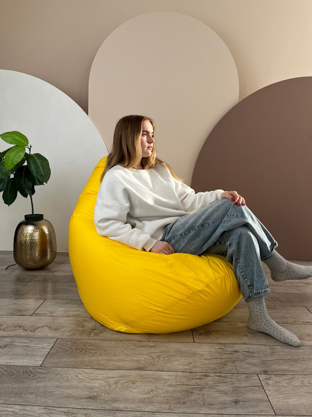 Изображение товара Бескаркасное кресло Flagman Груша Макси XXL Г2.2-007 (желтый дюспо)